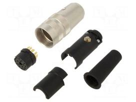 Connector: M16 | plug | PIN: 16 | female | industrial | 680 | 32V | straight