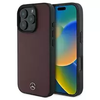 Mercedes-Benz MEHMP16X23RBARR Hardcase for Apple iPhone 16 Pro Max 6,9 inch Red Textured and Plain Leather MagSafe