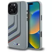 BMW Turning Lines Silicone Hard Case, skirta Apple iPhone 16 Pro Max 6,9 colio, pilka, MagSafe