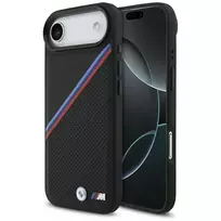 BMW M Tricolor Metal Logo MagSafe dėklas Apple iPhone Air, juodas