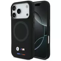 BMW M Silicon Logo MagSafe dėklas Apple iPhone 17 Pro, juodas