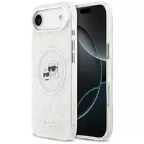 „Karl Lagerfeld“ Karl Lagerfeld IML Glitter Karl & Choupette Heads Logo MagSafe dėklas, skirtas „Apple iPhone Air“, pilkas