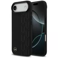 Mercedes-Benz Laurel Leaves Leather MagSafe dėklas iPhone Air - juodas