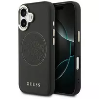 Guess perforuotas 4G MagSafe dėklas iPhone 17, juodas