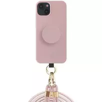 Just Elegance 3-in-1 PopGrip Dėklas, skirtas Apple iPhone 15 6,1 colių - Rožinė (30494)
