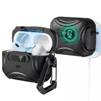 ESR Cyber FlickLock HaloLock MagSafe dėklas, skirtas Apple AirPods Pro 3, juodas