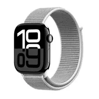 Crong Nylon Sport Strap, skirtas Apple Watch 44/45/46/49 mm (Silver Grey)