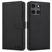 Tech-Protect Wallet Case for Motorola Moto G15 / G15 Power, Black Matte