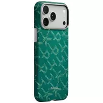 PITAKA Ultra-Slim Monogram MagSafe Case for iPhone 17 Pro Max, Gold Green
