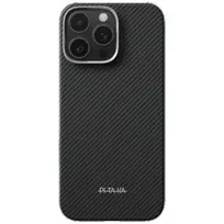 PITAKA Ultra-Slim PitaTap MagSafe Case for iPhone 16 Pro Max, Black/Grey