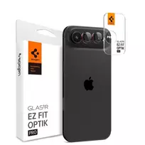 Spigen Optik Pro L-Series Glas.tR EZ Fit apsauginė kamera iPhone Air telefonui, juoda/raudona, 2 vnt., AGL09864