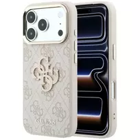 GUESS 4G & Big Resin Logo dėklas, skirtas iPhone 17 Pro / 18 Pro - rožinis