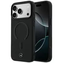 Mercedes Leather 3D MagSafe dėklas, skirtas iPhone 18 Pro Max / 17 Pro Max - juodas
