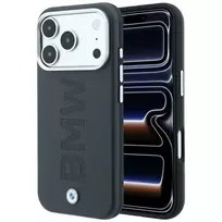BMW Signature Centered Deboss MagSafe dėklas, skirtas iPhone 18 Pro / 17 Pro - pilkas