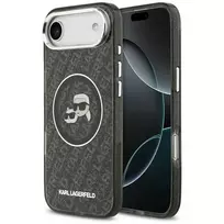 KARL LAGERFELD IML Glitter Karl & Choupette Heads Logo MagSafe dėklas, skirtas iPhone Air, juodas