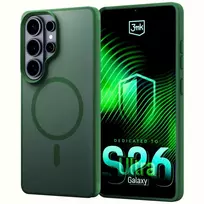 3MK Smoke MagCase Samsung Galaxy S26 Ultra – žalias permatomas dėklas su MagSafe ir smūgių sugėrimu