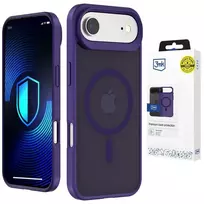 3MK Smoke MagCase Purple, skirtas Apple iPhone 15 Pro Max – peršviečiamas MagSafe užpakalinis dangtelis