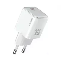 USAMS X-ron Series 30W USB-C PD3.0 sieninis įkroviklis, baltas (EU kištukas) - US-CC186