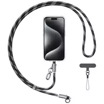 USAMS SJ746 30W USB-C į Lightning telefono dirželis įkrovimo laidas 1,2 m juodas