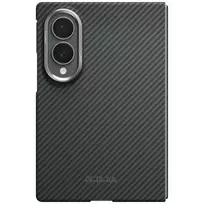 PITAKA Edge dėklas, skirtas Samsung Galaxy Z Fold8 – juodai/pilka aramidinio pluošto, suderinamas su MagSafe