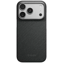 PITAKA Edge dėklas iPhone 18 Pro / 17 Pro - juodas/pilkas