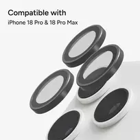 Zagg Glass Elite antirefleksinės kameros apsaugos iPhone 18 Pro Max / 17 Pro Max / 18 Pro / 17 Pro, sidabrinės