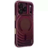 UNIQ Coehl Vela dėklas iPhone 18 Pro / 17 Pro, magnetinis įkrovimas, bordo