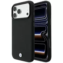 BMW Kevlar Metal Logo MagSafe apsauginis dėklas iPhone 18 Pro Max / 17 Pro Max telefonams, juodas
