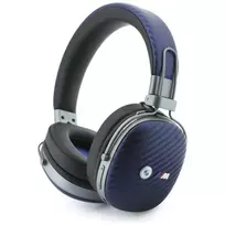 Tamsiai mėlynos BMW Carbon Metal Parts and Logos Bluetooth ausinės su ENC, BMW001277