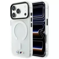 BMW M IML Frosted Metal Logo & Trims MagSafe telefono dėklas iPhone 18 Pro Max / 17 Pro Max, skaidrus