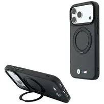 BMW Kevlar Ring Stand 360 MagSafe dėklas telefonui iPhone 18 Pro / 17 Pro, antracitinis