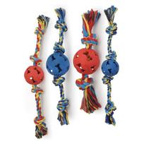 Camon Cotton Rope žaislas su guminiu kamuoliuku šunims, 38 cm