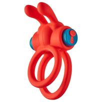 Dreamtoys Love Signal - vibruojantis penio žiedas (raudonas)