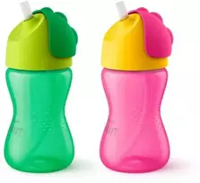 Philips AVENT šiaudelių puodeliai SCF798/00, transformuojamas buteliukas / puodelis, 1 mėnuo(-iai), daugiaspalvis, atlenkiamas dangtelis, Indonezija, 300 ml