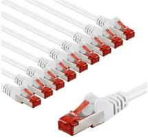 Goobay 66649, 5 m, Cat6, S/FTP (S-STP), RJ-45, RJ-45, Raudona, Balta