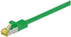 Goobay RJ45 tinklo kabelis CAT 6A S/FTP (PiMF), 500 MHz, su CAT 7 neapdorotu kabeliu, žalias, 15m, 15 m, Cat7, S/FTP (S-STP), RJ-45, RJ-45, Žalias