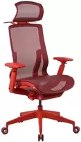 Ergonominė tinklinė biuro kėdė Spacetronik su 3D porankiais, raudona