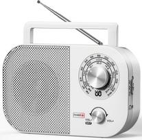 Nešiojamasis 3 dažnių FM/AM/SW radijas, AC/DC, baltas, ES kištukas