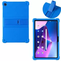 Planšetinio kompiuterio dėklas 4kom.pl Armor skirtas Lenovo Tab 10.1 2025 / XU, mėlynas – apsauginis su stovu
