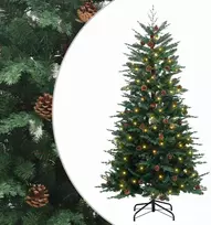 Dirbtinė Sulankstoma Kalėdų Eglutė 180 cm 300 LED Šilta balta
