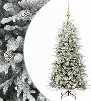 Dirbtinė Sulankstoma Kalėdų Eglutė 120 cm 150 LED Šilta balta