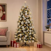 Dirbtinė Sulankstoma Kalėdų Eglutė 180 cm 300 LED Šilta balta