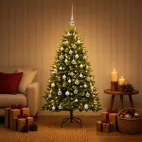 Dirbtinė Kalėdų eglutė su burbulais 120 cm 150 LED Šilta balta