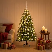 Dirbtinė Kalėdų eglutė su burbulais 120 cm 150 LED Šilta balta