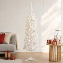 Dirbtinė siaura kalėdinė eglutė su žaisliuku 150 cm 150 LED