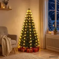 Kalėdų eglutės lemputės 150 LED Šilta balta 150 cm
