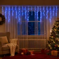 Užuolaidų girliandos 210 LED Mėlyna 500 x 72 cm