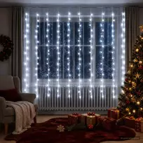 Užuolaidų girlianda 200 LED Šalta balta 300 x 200 cm