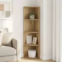 Kampinė lentyna 4 aukštų 31,5 x 31 x 130 cm Inžinerinė mediena