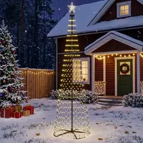 LED kūginė kalėdinė eglutė 250 cm 470 LED Šilta balta Plienas